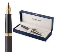 Waterman Hémisphère Fountain Pen | Lava Black (The Understated Edit Collection) | Fine Nib with Blue Ink | Gift Box