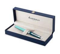 Waterman Hémisphère Fountain Pen Metal & Green Lacquer with Palladium Trim Stainless steel Fine Nib Blue Ink Gift Box