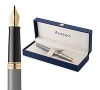 Waterman Hémisphère Fountain Pen | Stone Grey (The Understated Edit Collection) | Fine Nib with Blue Ink | Gift Box