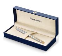 Waterman Hémisphère Rollerball Pen | Stainless Steel with 23k Gold Trim | Fine Point | Black Ink | Gift Box