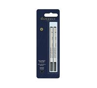 Waterman Rollerball Pen Refill | Fine Point | Black Ink | 2 Count