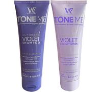 Watermans Blonde Set - Purple Shampoo and Conditioner Set with Free Make Up Bag - Remove Yellow Tones Fast for Blonde, Platinum, White, or Grey Hair