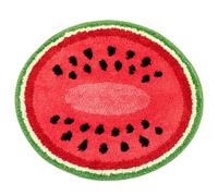 Watermelon Bath Mat, Non-Slip Fruit Shaped Washable Bathroom Rug, Absorbent Shower Mat, Decorative Welcome Mat for Home