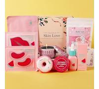 Watermelon Bath Set, 9Pcs Hydrating Skincare & Relaxing Spa Kit with Niacinamide & Hyaluronic Acid for Glowing, Soft & Radiant Skin, Birthday Christmas Pamper Self-Care Gifts for Women Teen Girls