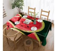 Watermelon Beautiful Table Cover Exquisite Printed Wrinkle Resistant Tablecloth Soft Rectangle Table Cloth Wipeable Washable Modern Decorative Table Cover for Dining Party Camping