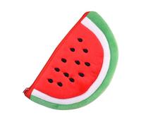 Watermelon Change Pouch Cute Fun Design Soft Plush Mini Purse for Lipsticks Earbuds Charging Cable Women Girls Pink Small Lightweight Durable