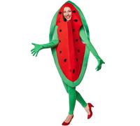 Watermelon Costume Fruits Vegetable Carnaval Halloween Fancy Dress Outfit Adult