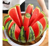 Watermelon Cutter Extra Large Watermelon Slicer, Melon Slicer Multifunctional Handheld Home Stainless Steel Round Fruit Divider Fruits Cutting Slicing Into Uniform Size by12 Pcs, Easy to Clean
