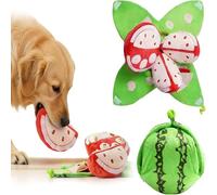 Watermelon Find and S og Toy - Multi-Function Interactive Snuffle Mat & Squeaky Plush Toy | Enrichment Puzzle With Crinkle Paper For Mental Stimulation | For Puppies, Small, Medium & Large Dogs
