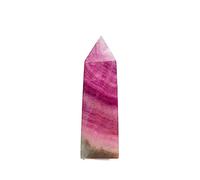 Watermelon Fluorite Tetrahedral Column Colored Fluorite Crystal Tower Home Decoration Ornaments (Size : 10-12cm)