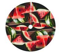 Watermelon Fresh Fruit Print Christmas Tree Skirt, Winter Xmas Tree Mat Decorations For Home Party Holiday Decorations