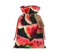 Watermelon Fresh Fruit Print Gift Drawstring Bags Reusable Holiday Party Favors Treats Accessories Or Keepsakes