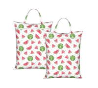 Watermelon Fresh Fruit Print Travel Laundry Bag Foldable Lightweight Camping Beach Dorm Weekend Getaways