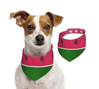 Watermelon Fruit Summer,Dog Bandanas Cotton Pet Scarf Adjustable Bibs for Pet,M