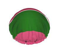 Watermelon Fruit Summer,Shower Cap Nightcap Double Layer Waterproof Elastic Bath Cap Reusable Hair Cap