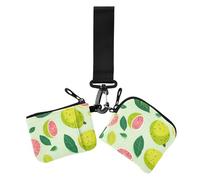 Watermelon Green Lime Fresh Sweet Dual Wristlet Wallets for Women Slim Portable Women's Money Organizers with Zipper Pocket for Woman 2 Packs