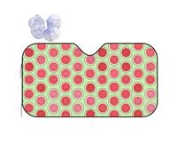 Watermelon Green Print Car Windscreen Cover | Heat Uv Reflective Sunshade | Folding Car Sunshades | Vehicle Interior Protector Suitable For Summer Driving