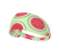 Watermelon Green Print Elastic Headband for Women Men Running Sweatband Accessory for Gym Outdoor Gift