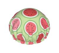 Watermelon Green Shower Caps Women Reusable Large Shower Cap Men Quickdry Care Hair Long Short Kids Bath