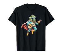 Watermelon Hero Playing Guitar Cool Summer Music T-Shirt