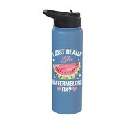Watermelon I Just Really Like Watermelons Ok? Stainless Steel Insulated Water Bottle
