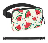 Watermelon Ice Cream-1766 Belt Bag for Men and Women Fanny Pack,Belt Bag with Adjustable Strap,Fashion Crossbody Everywhere Belt Bag for Travel Outdoors Running Hiking, Multicolor,