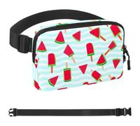 Watermelon Ice Cream-1784 Belt Bag for Men and Women Fanny Pack,Belt Bag with Adjustable Strap,Fashion Crossbody Everywhere Belt Bag for Travel Outdoors Running Hiking, Multicolor,