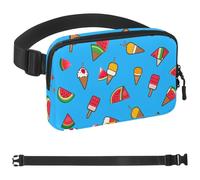 Watermelon Ice Cream-1805 Belt Bag for Men and Women Fanny Pack,Belt Bag with Adjustable Strap,Fashion Crossbody Everywhere Belt Bag for Travel Outdoors Running Hiking, Multicolor,