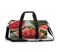 Watermelon Lemon Gym Bag for Men Women Water Resistant Duffle Bag Travel Lightweight Bag for Travel Sports, white, 17.7in/9in/9in