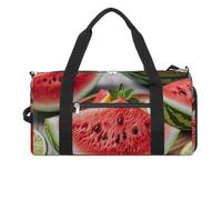 Watermelon Lemon Gym Bag for Men Women Water Resistant Duffle Bag Travel Lightweight Bag for Travel Sports, white, One Size