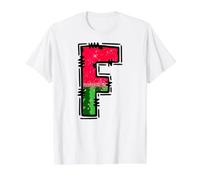 Watermelon Letter F Alphabet Graphic Design Value Graphic T-Shirt, Men, White, XL