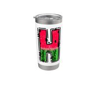 Watermelon Letter H Alphabet Graphic Design Stainless Steel Insulated Tumbler