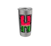 Watermelon Letter H Alphabet Graphic Design Stainless Steel Insulated Tumbler