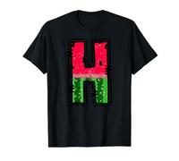 Watermelon Letter H Alphabet Graphic Design Value Graphic T-Shirt, Men, Black, L
