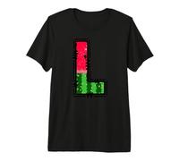 Watermelon Letter L Alphabet Graphic Design Premium T-Shirt