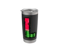 Watermelon Letter L Alphabet Graphic Design Stainless Steel Insulated Tumbler