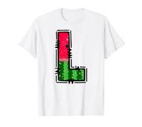 Watermelon Letter L Alphabet Graphic Design Value Graphic T-Shirt, Men, White, M