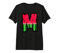 Watermelon Letter M Alphabet Graphic Design Premium T-Shirt