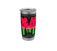 Watermelon Letter M Alphabet Graphic Design Stainless Steel Insulated Tumbler