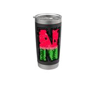 Watermelon Letter N Alphabet Graphic Design Stainless Steel Insulated Tumbler