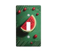 Watermelon Light Switch Cover Plate for Summer Decor, Green Fruit Design, Fun Kitchen or Dining Room Accents, Thermoplastic, Standard Size Single Toggle