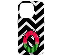 Watermelon Monogram Letter O Initial Design Fun Summer Fruit Case for iPhone 14 Pro
