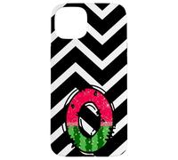 Watermelon Monogram Letter O Initial Design Fun Summer Fruit Case for iPhone 15 Plus