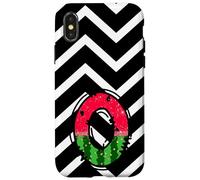 Watermelon Monogram Letter O Initial Design Fun Summer Fruit Case for iPhone X/XS
