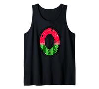 Watermelon Monogram Letter O Initial Design Fun Summer Fruit Tank Top