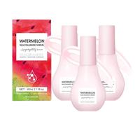 Watermelon Niacinamide Dew Drops Serum - Watermelon Highlighting Serum with Hyaluronic Acid, Lightweight Watermelon Toner, Pore Minimizer & Priming Liquid Highlighter (3pcs)
