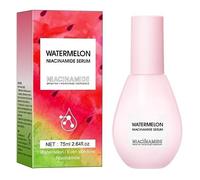 Watermelon Niacinamide Essence: A makeup base for a smooth, even finish, hydrating, moisturizing, and brightening complexion. Improves dullness. Suitable for multiple skin types. 75ml