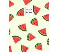 watermelon notebook, 80 pages standard b5 size, pink and green, fruit design notebook: green cute watermelon notebook , red notebook