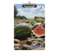 Watermelon on The Ground Clipboard, A4 Acrylic Clipboard with Hanging Hole, Ultra-Light Clip Board - Holds 100 Sheets, Shatterproof Document Holder for Office, 12.5" X 8.5"