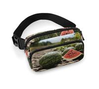 Watermelon on The Ground Fanny Pack for Men Women, Durable Sling Chest Bag with Adjustable Strap & Large Pocket, Small Crossbody Bag for Running, Hiking, Cycling, Travel
